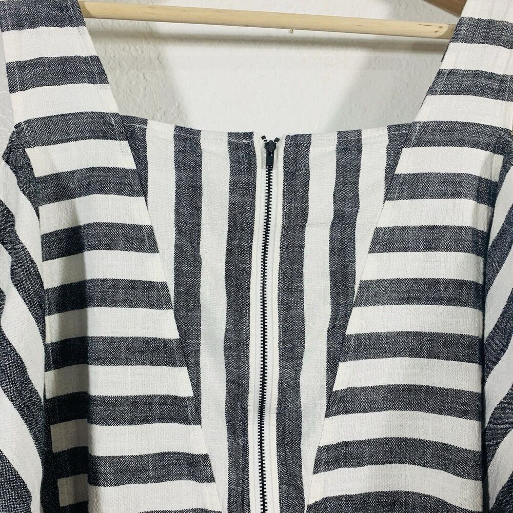 Soft Surroundings Women's Sunset Striped Cold Shoulder Linen Tunic Top Medium - Picture 11 of 16
